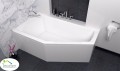 Eckbadewanne Raumsparwanne Acryl SELENA 160 x 90 cm links