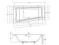 Badewanne Eckbadewanne Intima 160 x 90 cm links