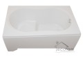 Rechteckbadewanne mit Sitz Wivea 130x75 cm Acryl