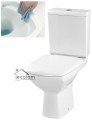 WC Set Toilette Carina Stand Tiefspüler Bodenstehend Spülkasten Sitz Clean on