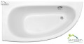 Badewanne Eckbadewanne Milena 150x70 cm links optional: Kopfstütze + Handgriffe