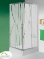 Dusche Viereck mit Muster 90 x 90 x 190 cm