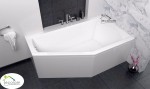 Badewanne Eckbadewanne Raumsparwanne Selena 160 x 90 cm rechts