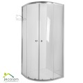 Duschwanne Viertelkreis Vitoria 80 x 80 x 180 cm R55 cm, Echtglas