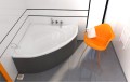 Badewanne Eckwanne Ewa 134 x 134 cm optional: Handgriff