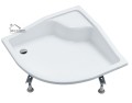 Duschwanne Viertelkreis Bona mit Sitz 90 x 90 x 41 x 15 cm R55