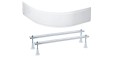 Duschwanne Viertelkreis Bona mit Sitz 90 x 90 x 41 x 15