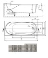Badewanne Rechteck Wivea 180 x 75 Abmessung