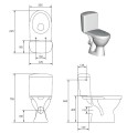 WC Set Toilette Merida Bodenstehend Tiefspüler Spülkasten Sitz Abmessung