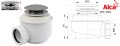 Duschwanne Viertelkreis Olivier mit Sitz 80x80 x 43,5 x 15 cm R55 optional: Siphon Click Clack