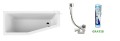 Badewanne Eckbadewanne Raumsparwanne Keos 160x70 cm links