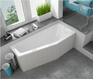 Badewanne Eckbadewanne Raumsparwanne Keos 160x70 cm rechts