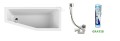 Badewanne Eckbadewanne Raumsparwanne Keos 160x70 cm rechts
