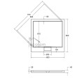 Duschwanne Viereck mit Abdeckplatte 80 x 80 x 4,5 cm Axim flach