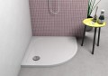 Duschwanne Viertelkreis Pako flach 90 x 90 x 4 x 2 cm Ablauf Silikon GRATIS