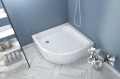 Duschwanne Viertelkreis Pako tief 80 x 80 x 26,5 x 12 cm Ablauf Silikon GRATIS