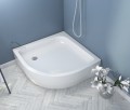 Duschwanne Viertelkreis Pako tief 80 x 80 x 26,5 x 12 cm Ablauf Silikon GRATIS