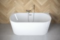 VORWAND-BADEWANNE Freistehende Badewanne Acryl 170 x 80 cm Ab- und Überlauf Click Clack Vica
