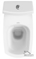 WC Set Toilette Carina Stand Tiefspüler Bodenstehend Spülkasten Sitz Clean on