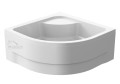 Duschtasse Viertelkreis Pako mit Sitz 80x80 x 39,5 x 24 cm R55 optional: Siphon Click Clack