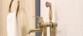 Badewannenarmatur Wandarmatur Armatur mit Handbrause Antik Bronze Retro ART DECO