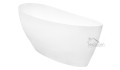 Freistehende Badewanne 165 x 70 cm Ablauf Click Clack Mineralguss Keya