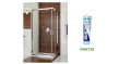 Duschkabine Viereck Dusche Schiebetür Klarglas 80 x 80 x 190 cm KN TX5