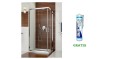 Duschkabine Viereck Dusche Schiebetür Klarglas 90 x 90 x 190 cm KN TX5