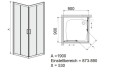 Duschkabine Viereck Dusche Schiebetür Klarglas 90 x 90 x 190 cm KN TX5