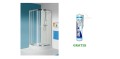 Duschkabine Dusche Viertelkreis Klarglas 80 x 80 x 190 cm R55 KP4