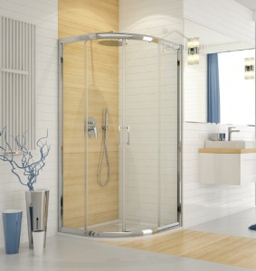 Duschkabine Dusche Viertelkreis Klarglas 100 x 100 x 190 cm R55 KP4