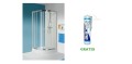 Duschkabine Dusche Viertelkreis Klarglas 100 x 100 x 190 cm R55 KP4