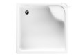 Duschwanne Viereck Doris mit Sitz 80 x 80 x 41 x 28 cm zum Verfliesen Siphon
