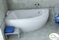 Badewanne Eckbadewanne Milena 150x70 cm links optional: Kopfstütze + Handgriffe