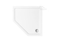 Set Duschkabine Dusche Viva+ Duschwanne Bergo Fünfeck 90x90x195 cm Klarglas Tür LINKS