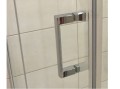 Set Duschkabine Dusche Viva+ Duschwanne Bergo Fünfeck 90x90x195 cm Klarglas Tür LINKS