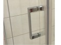 Set Duschkabine Dusche Viva+ Duschwanne Bergo Fünfeck 90x90x195 cm Klarglas Tür RECHTS