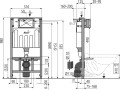 Vorwandelement Spülkasten Unterputzspülkasten Wand Hänge WC Alcaplast 100 cm