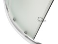 Duschkabine Dusche Viertelkreis strukturiertes Glas 80 x 80 x 180 cm R55 Invena