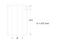 Duschkabine Dusche Viertelkreis strukturiertes Glas 90 x 90 x 190 cm R55 Stylio