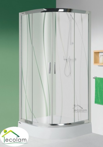 Duschkabine Dusche Glas gemustert 100x100 x 190 cm R55 KP4