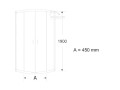 Duschkabine Dusche Viertelkreis Klarglas 80 x 80 x 190 cm R55 Stylio