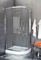 Duschkabine Dusche Viertelkreis Klarglas 80 x 80 x 190 cm R55 Stylio