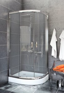 Duschkabine Dusche Viertelkreis Klarglas 80 x 80 x 190 cm R55 Stylio