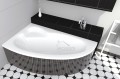 Eckbadewanne Natalia 150x100 cm links optional: Kopfstütze + Handgriffe