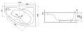 Badewanne Eckwanne Dora 170x110 cm rechts (id: 113)