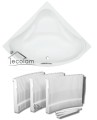 Badewanne Eckwanne Ewa 134 x 134 cm optional: Handgriff