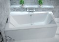 Eckbadewanne Infinity 150 x 90 cm links optional 1 bzw. 2 Kopfstützen