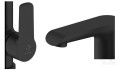 Waschtischarmatur Einhebelmischer Waschbeckenarmatur Wasserhahn schwarz black matt YO