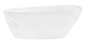 Freistehende Badewanne 160 x 70 cm Ablauf Click Clack Mineralguss Goya